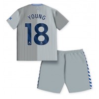 Everton Ashley Young #18 Tredje Tröja Barn 2023-24 Kortärmad (+ Korta byxor)